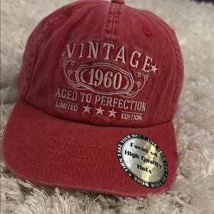 Vintage Red Baseball Cap